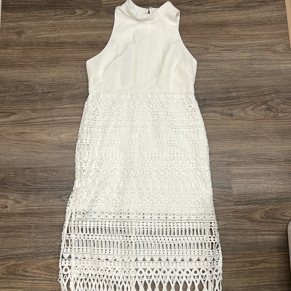 Endless Rose Dresses & Skirts - Endless Rose White Crochet Midi Dress